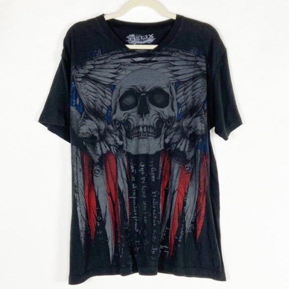 Helix Other - Helix 100% Cotton Skull Eagle Large Short Sleeve T-Shirt